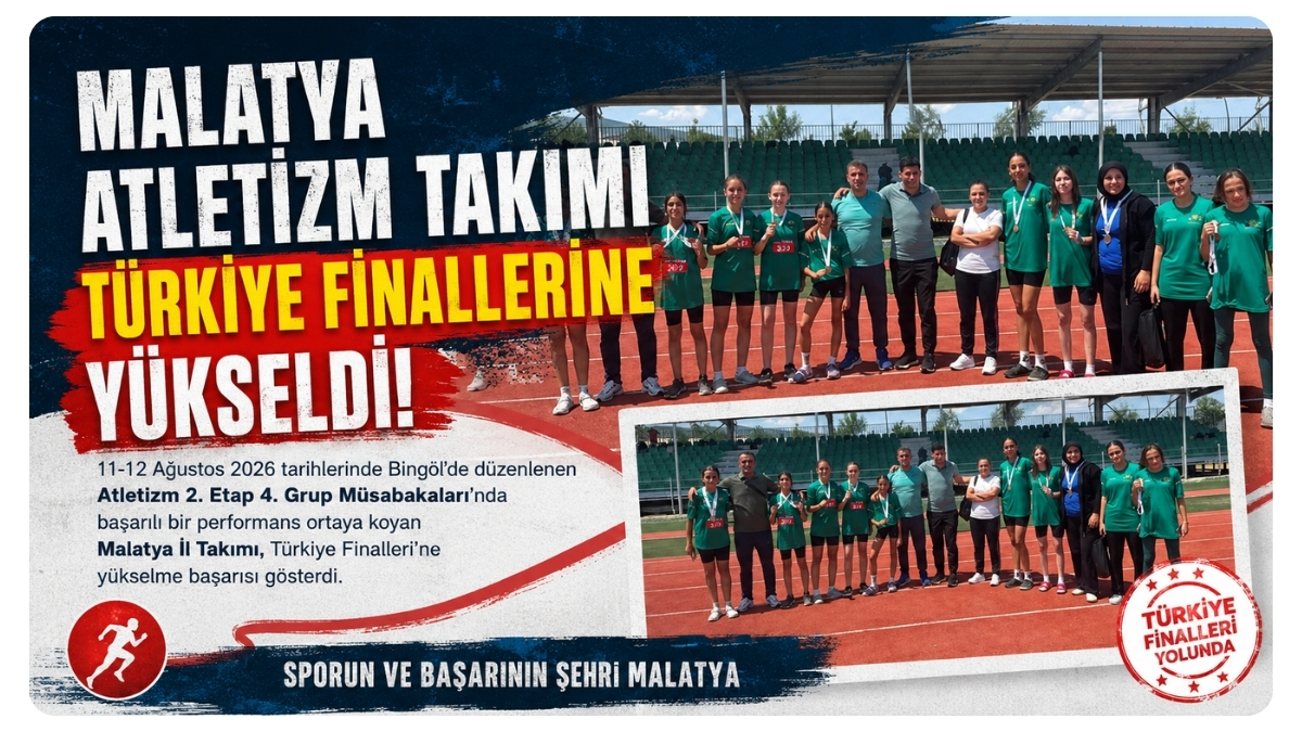 Malatya Atletizm Takımı Türkiye Finallerine Yükseldi