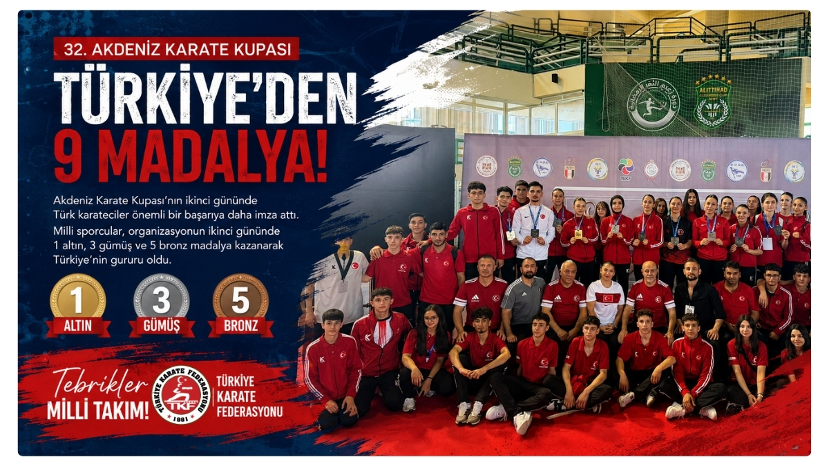 32. Akdeniz Karate Kupası’nın İkinci Gününde Türkiye’den 9 Madalya