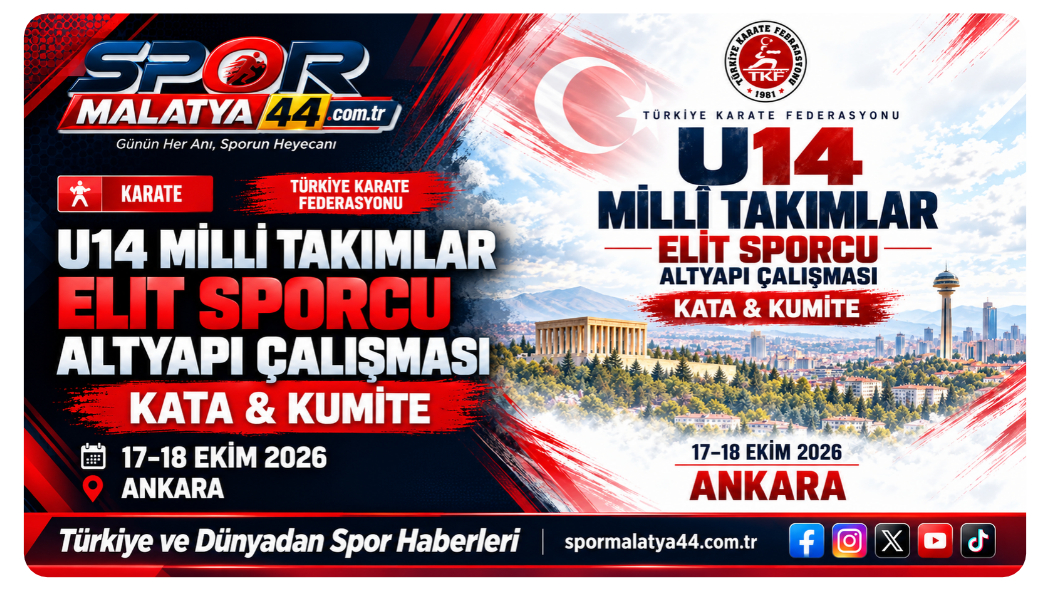 U14 Millî Takımlar Elit Sporcu Altyapı Çalışması Ankara’da Yapılacak