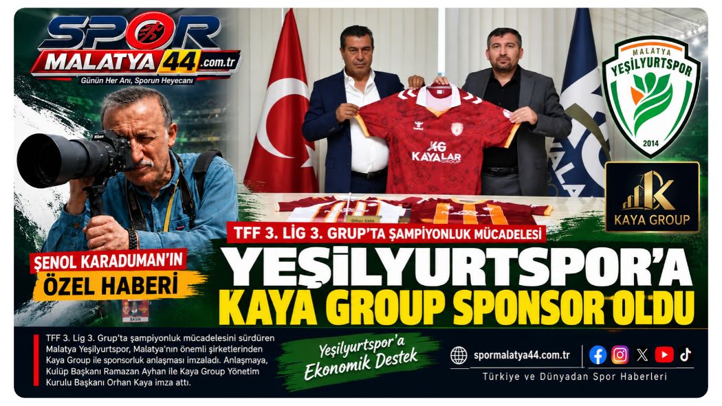 Yeşilyurtspor’a Kaya Group Sponsor Oldu