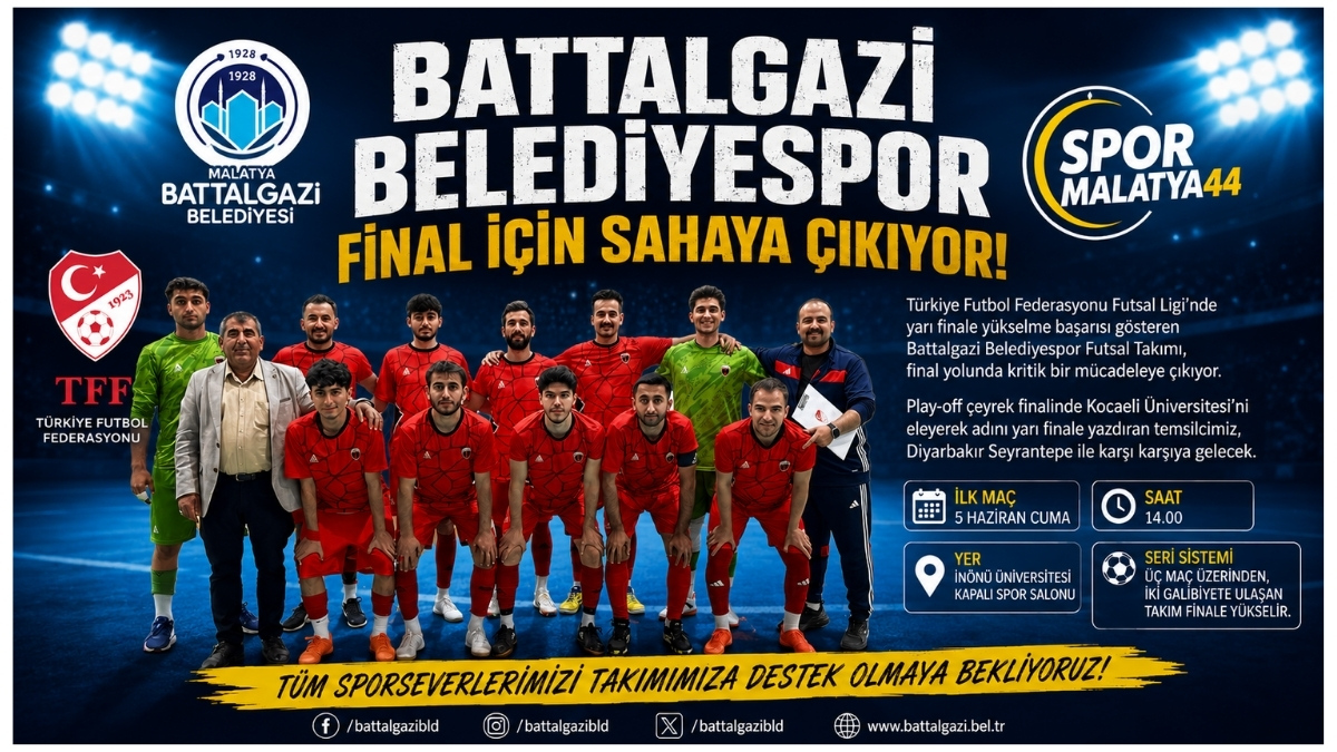 BATTALGAZİ BELEDİYESPOR’DA YARI FİNAL HEYECANI