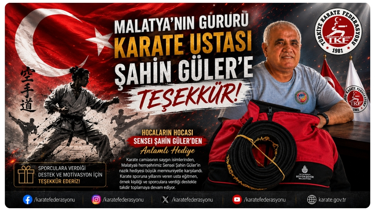 Hocaların Hocası Sensei Şahin Güler’den Anlamlı Hediye