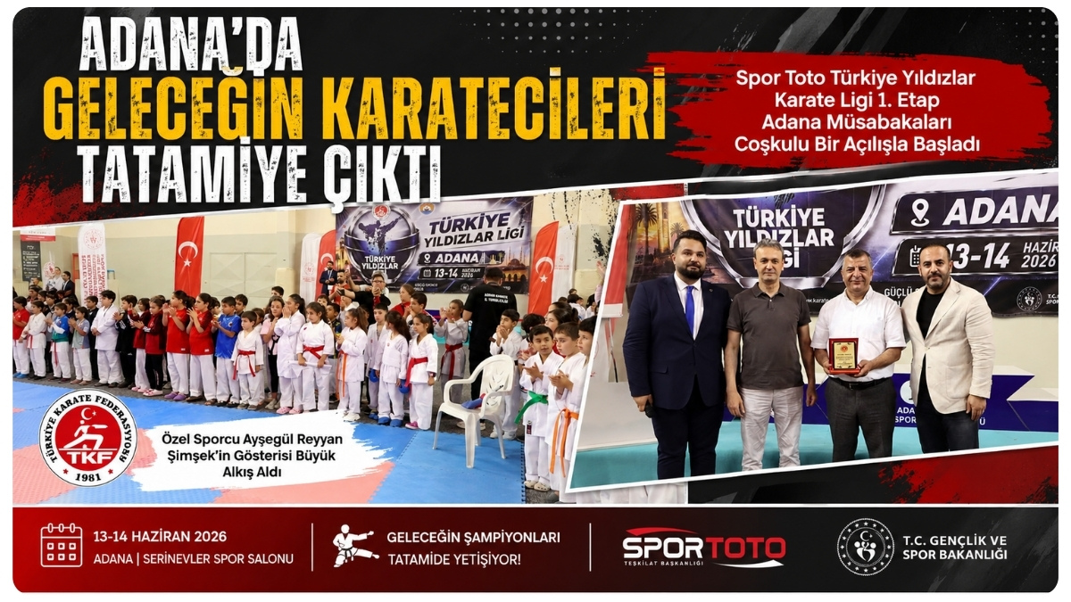 Spor Toto Türkiye Yıldızlar Karate Ligi 1. Etap Adana Müsabakaları Coşkulu Bir Açılışla Başladı