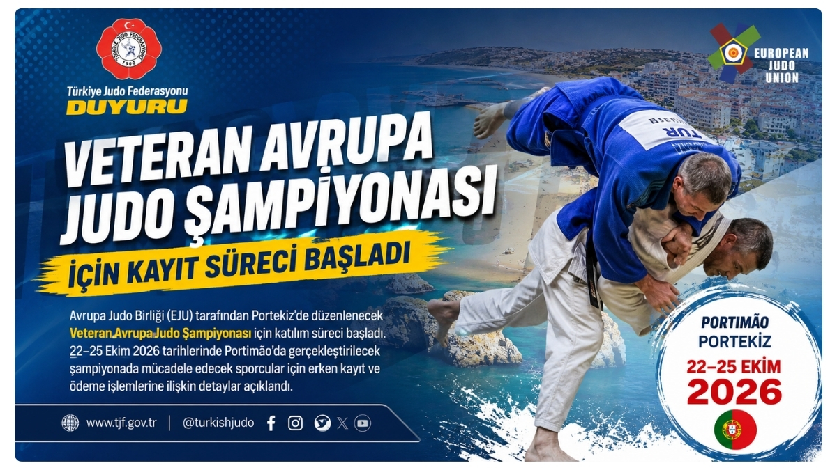 Veteran Avrupa Judo Şampiyonası İçin Kayıt Süreci Başladı
