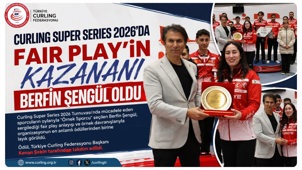 Curling Super Series 2026'Da "Örnek Sporcu" Ödülü Berfin Şengül'e Verildi