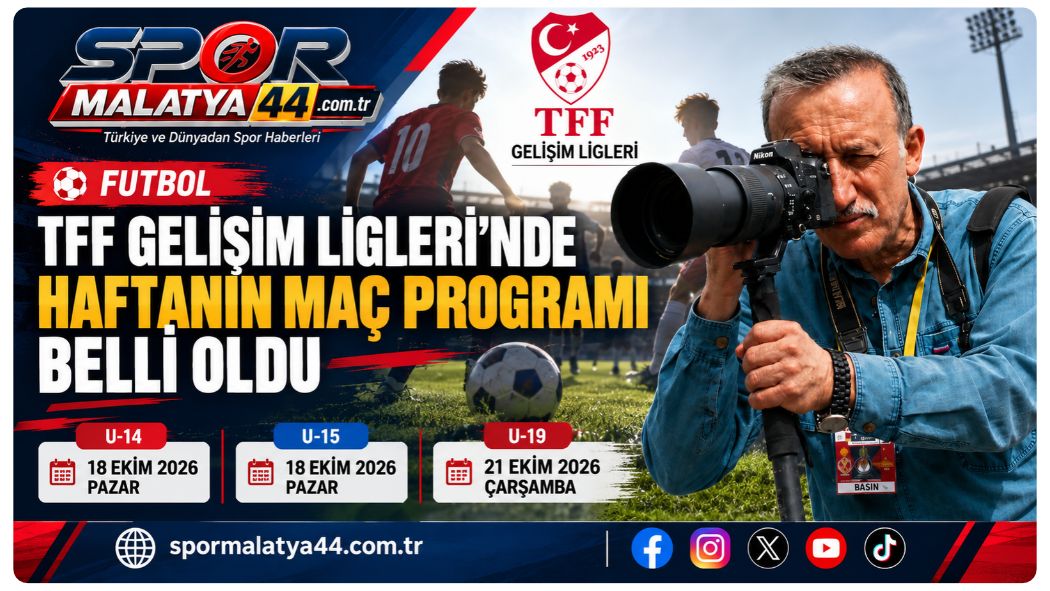 TFF Gelişim Ligleri’nde Haftanın Maç Programı Belli Oldu