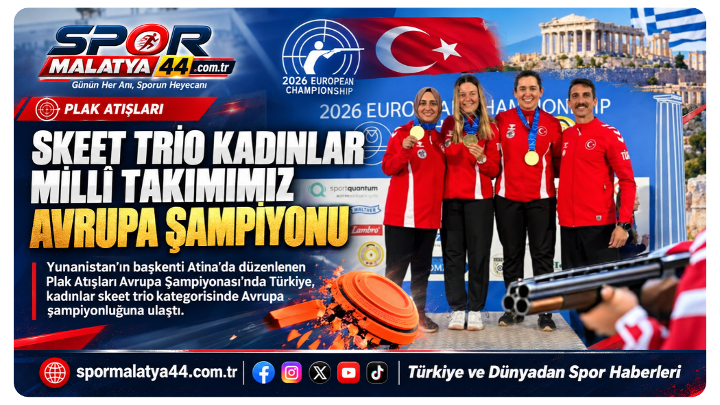 Skeet Trio Kadınlar Millî Takımımız Avrupa Şampiyonu
