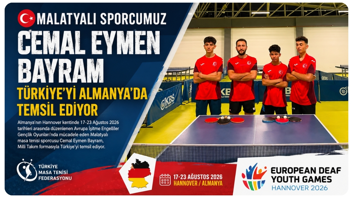 Malatyalı Sporcumuz Cemal Eymen Bayram, Türkiye’yi Almanya’da Temsil Ediyor