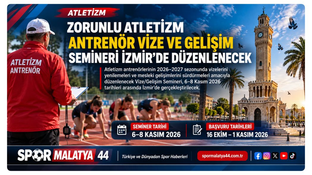 Zorunlu Atletizm Antrenör Vize Ve Gelişim Semineri İzmir’de Düzenlenecek