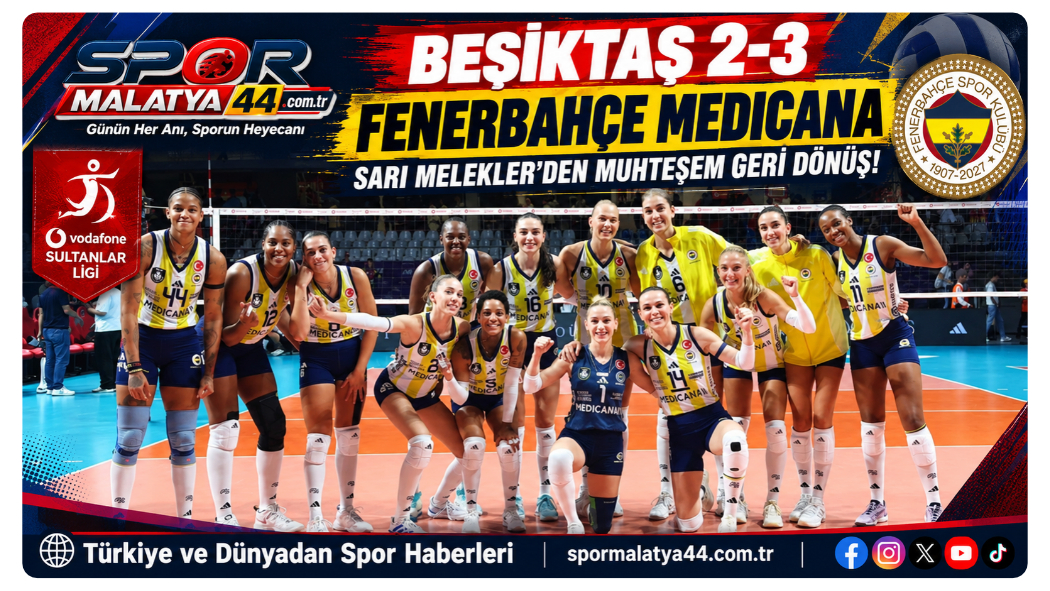 Beşiktaş 2-3 Fenerbahçe Medicana: Sarı Melekler’den Muhteşem Geri Dönüş!