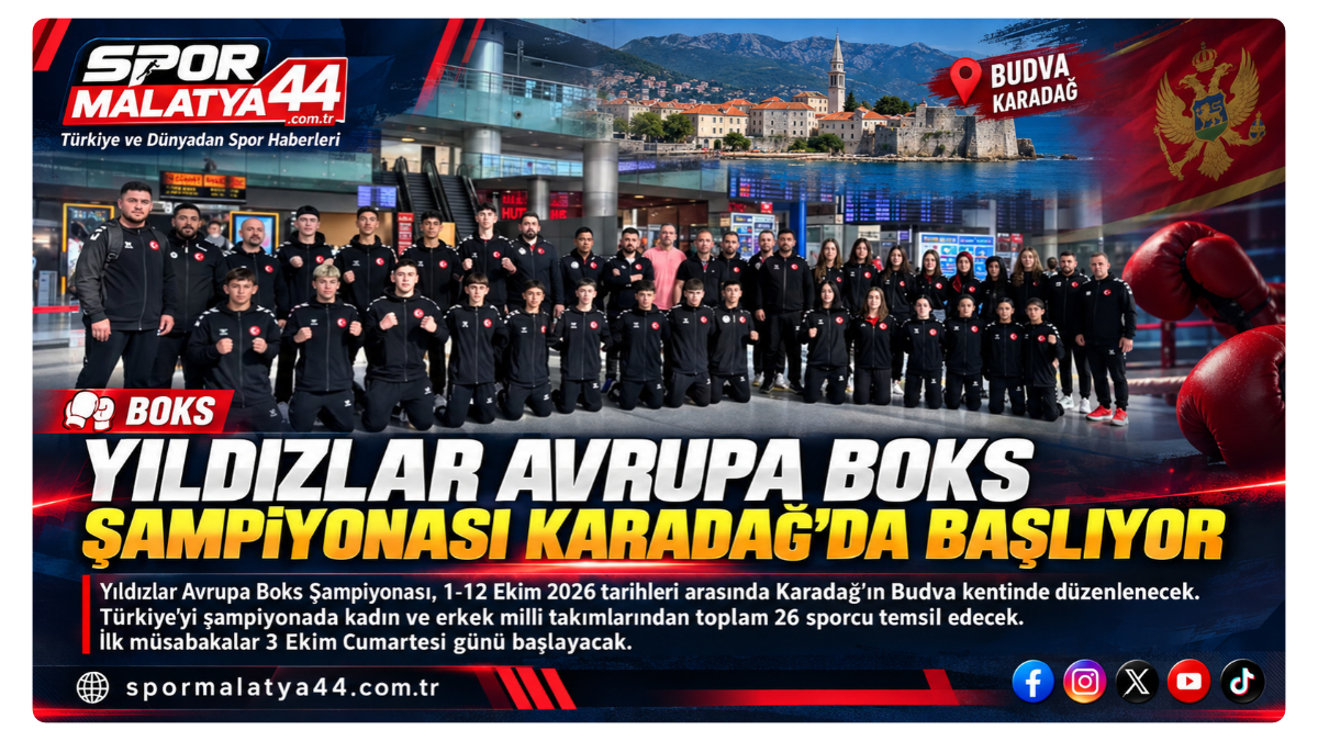 Yıldızlar Avrupa Boks Şampiyonası Karadağ’da Başlıyor