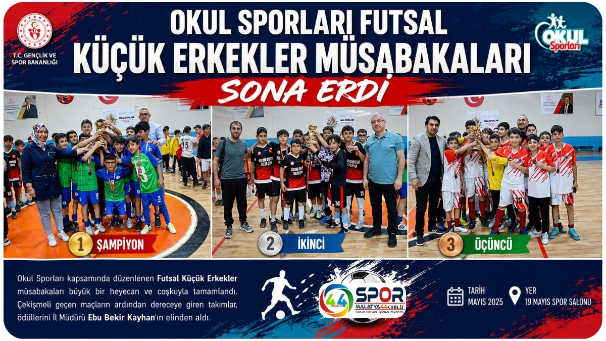 Okul Sporları Futsal Küçük Erkekler Müsabakaları Sona Erdi