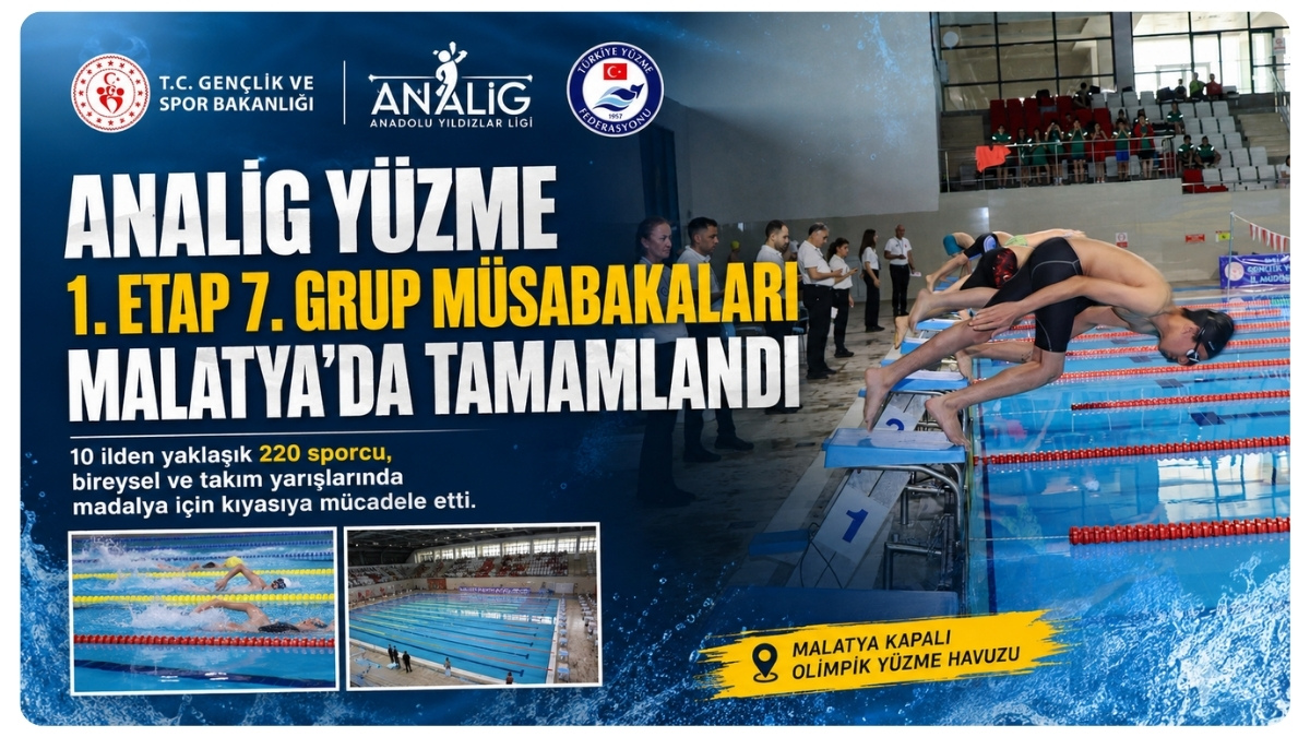 ANALİG Yüzme 1. Etap 7. Grup Müsabakaları Malatya'da Tamamlandı