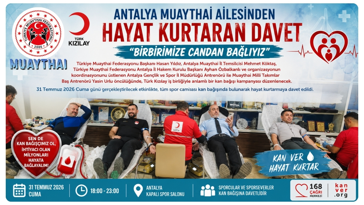 Antalya'da Muaythai Camiası Kan Bağışı İçin Tek Yürek Oluyor