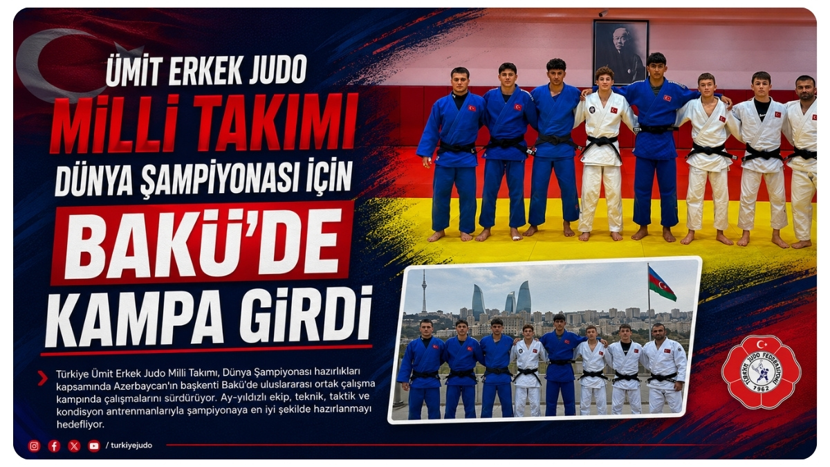 Ümit Erkek Judo Milli Takımı Dünya Şampiyonası İçin Bakü'de Kampa Girdi