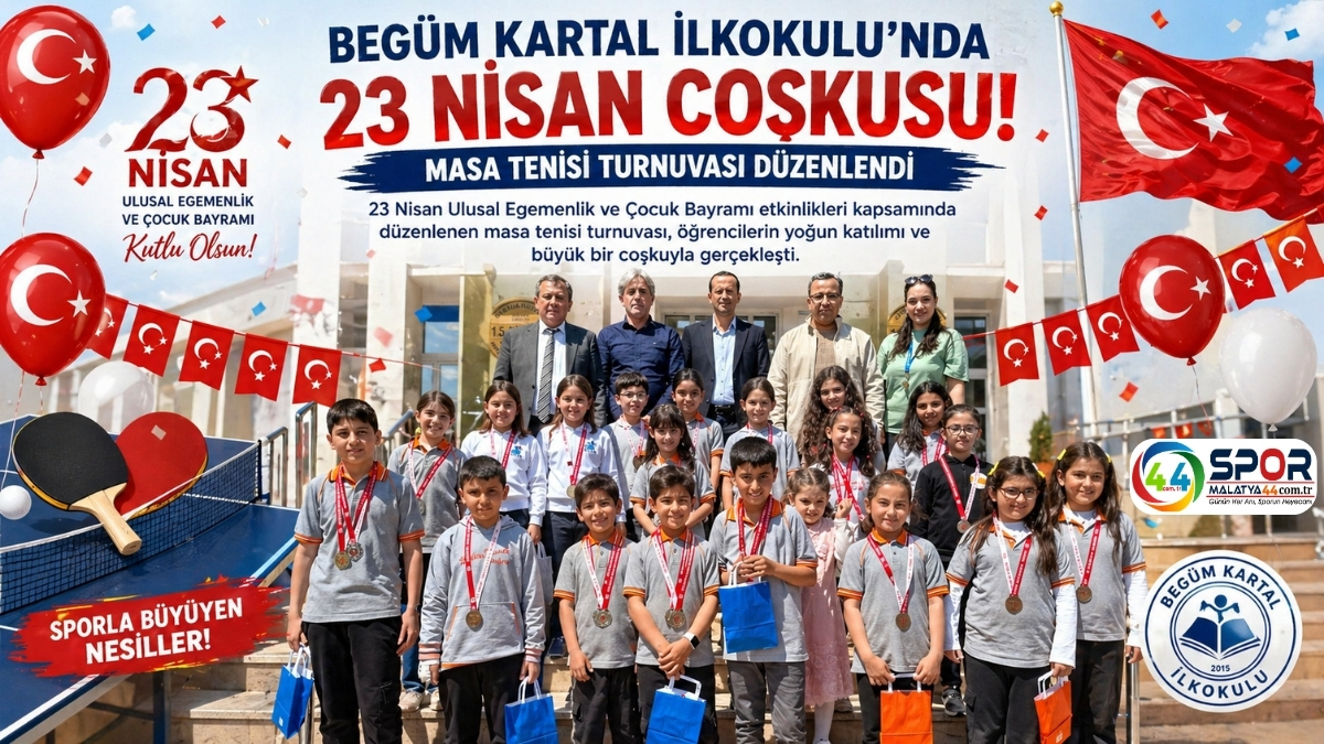 Begüm Kartal İlkokulu'nda 23 Nisan Coşkusu: Masa Tenisi Turnuvası Düzenlendi
