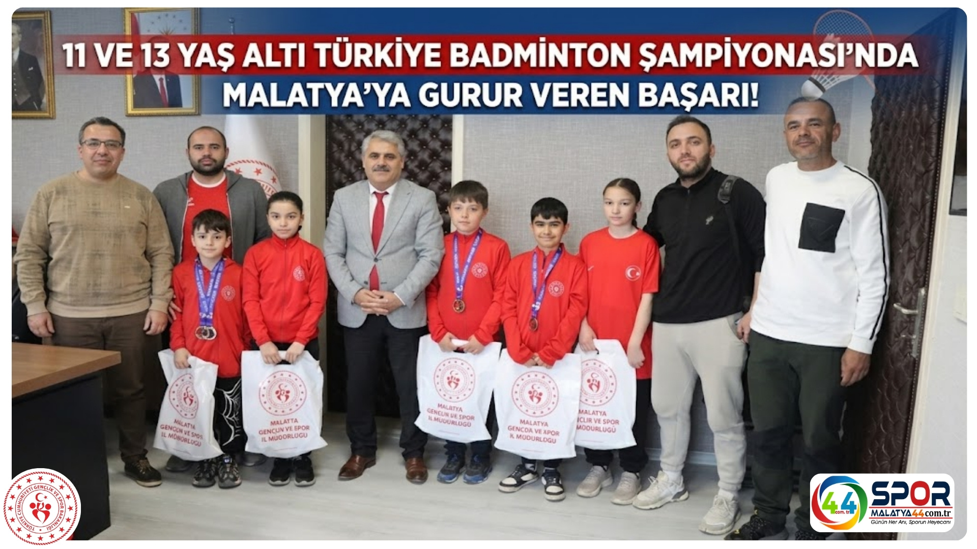 11 ve 13 Yaş Altı Türkiye Badminton Şampiyonası’nda Malatya’ya Gurur Veren Başarı