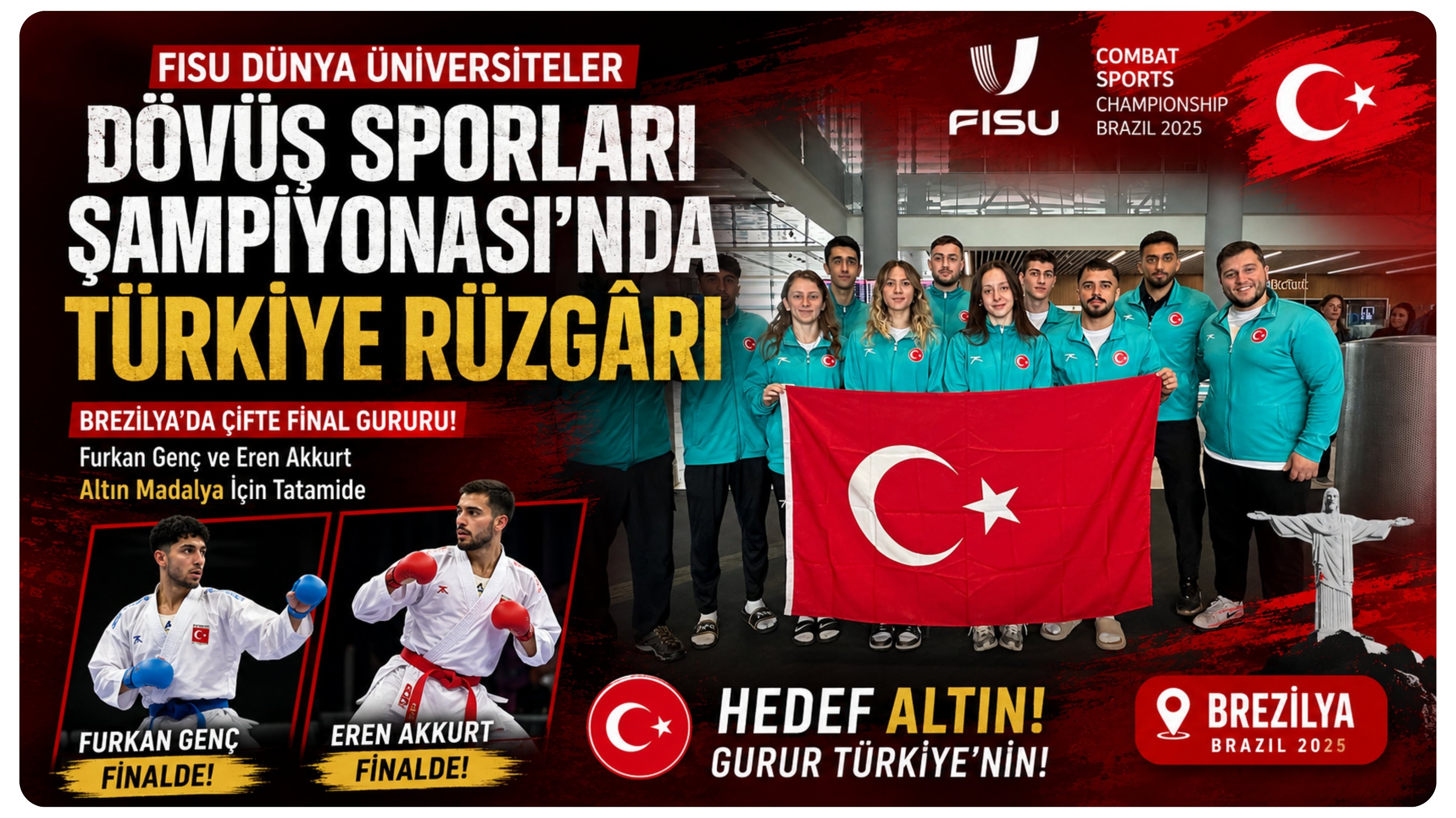 Brezilya'da Çifte Final Gururu! Furkan Genç ve Eren Akkurt Altın Madalya İçin Tatamide
