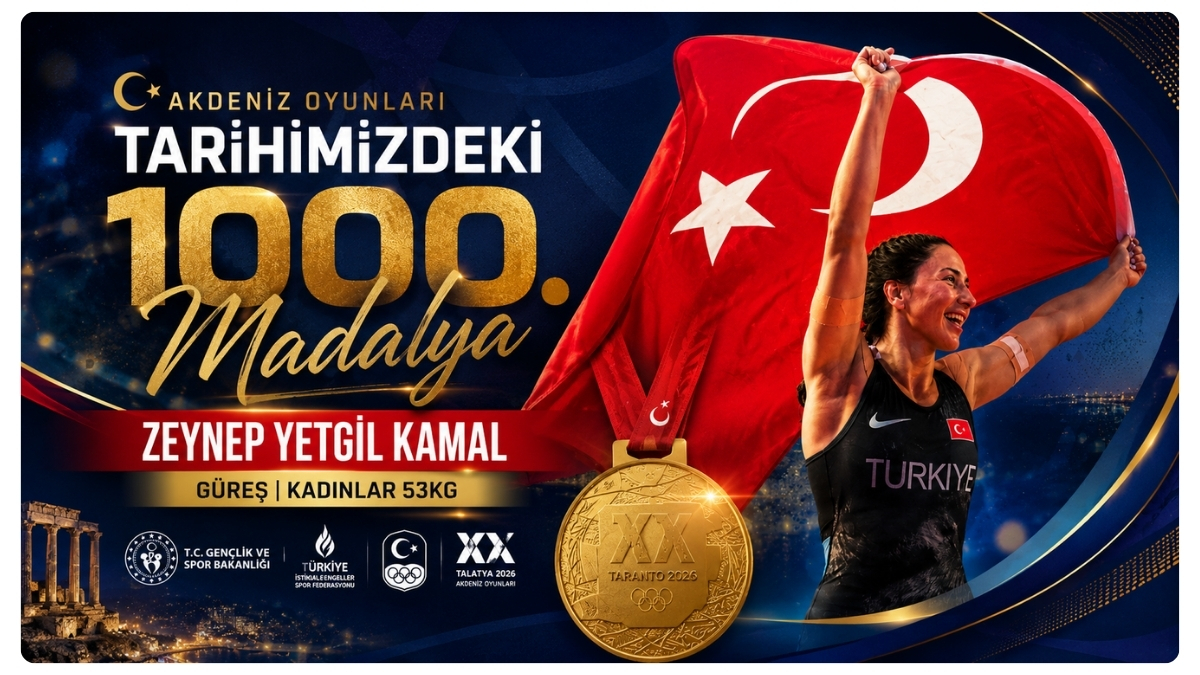 Zeynep Yetgil Kamal’dan Tarihe Geçen Altın: Türkiye’nin 1000. Akdeniz Oyunları Madalyası