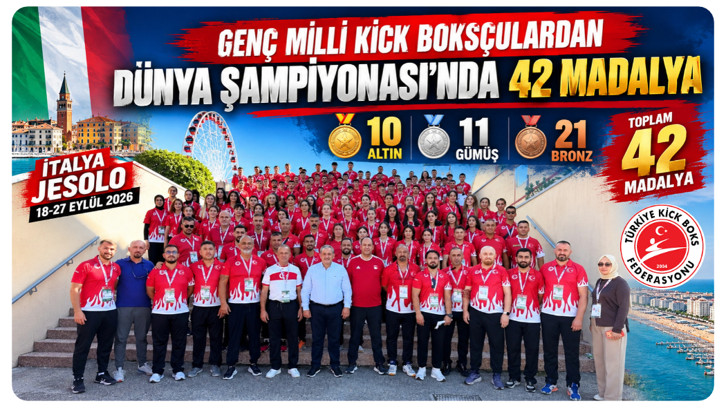 Genç Milli Kick Boksçulardan Dünya Şampiyonası’nda 42 Madalya