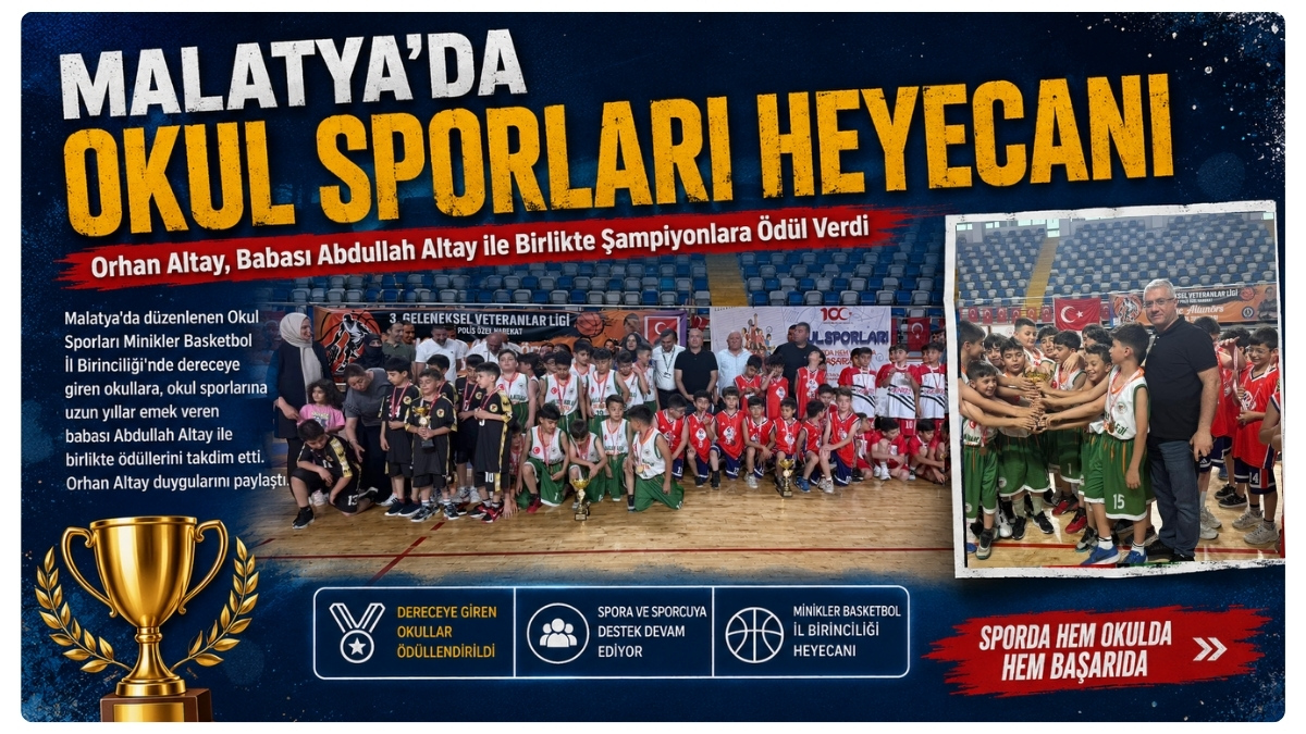 Orhan Altay, Babası Abdullah Altay İle Birlikte Şampiyonlara Ödül Verdi