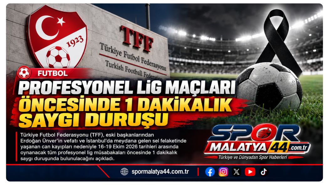 Profesyonel Lig Maçları Öncesinde 1 Dakikalık Saygı Duruşu
