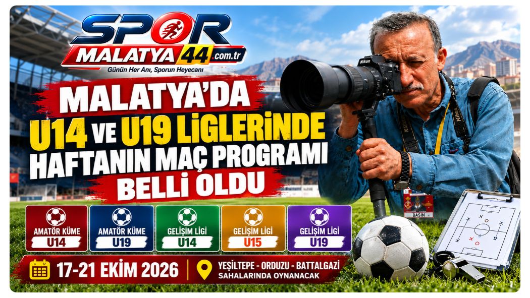 Malatya’da U14 Ve U19 Liglerinde Haftanın Maç Programı Belli Oldu